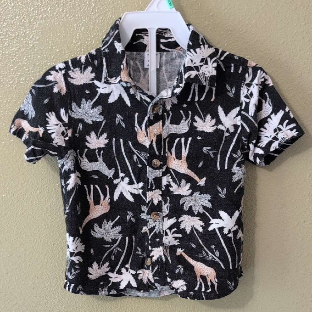 Old Navy Linen Safari Button Down Shirt